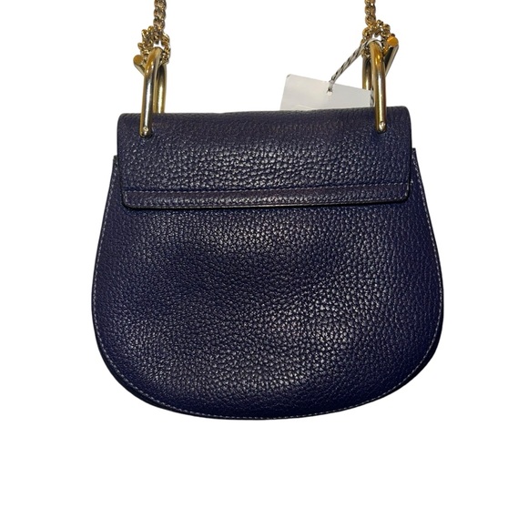 Chloe Small Drew Leather Crossbody Bag With Gold Hardware And Chain Strap - Picture 3 of 9